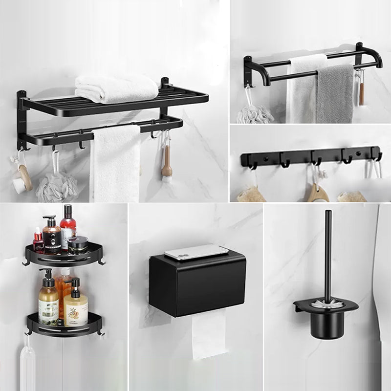 Rynx | Matte black bathroom accessory set Modern bathroom accessory hardware set