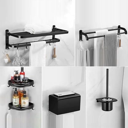 Rynx | Matte black bathroom accessory set Modern bathroom accessory hardware set