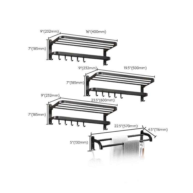 Rynx | Matte black bathroom accessory set Modern bathroom accessory hardware set