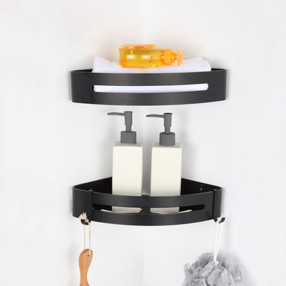 Rynx | Modern Matt Black Bathroom Shelf Paper Holder Bathroom Accessory Set