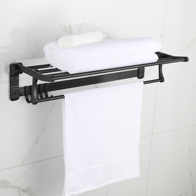 Rynx | Modern Matt Black Bathroom Shelf Paper Holder Bathroom Accessory Set