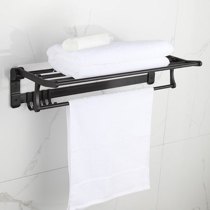 Rynx | Modern Matt Black Bathroom Shelf Paper Holder Bathroom Accessory Set