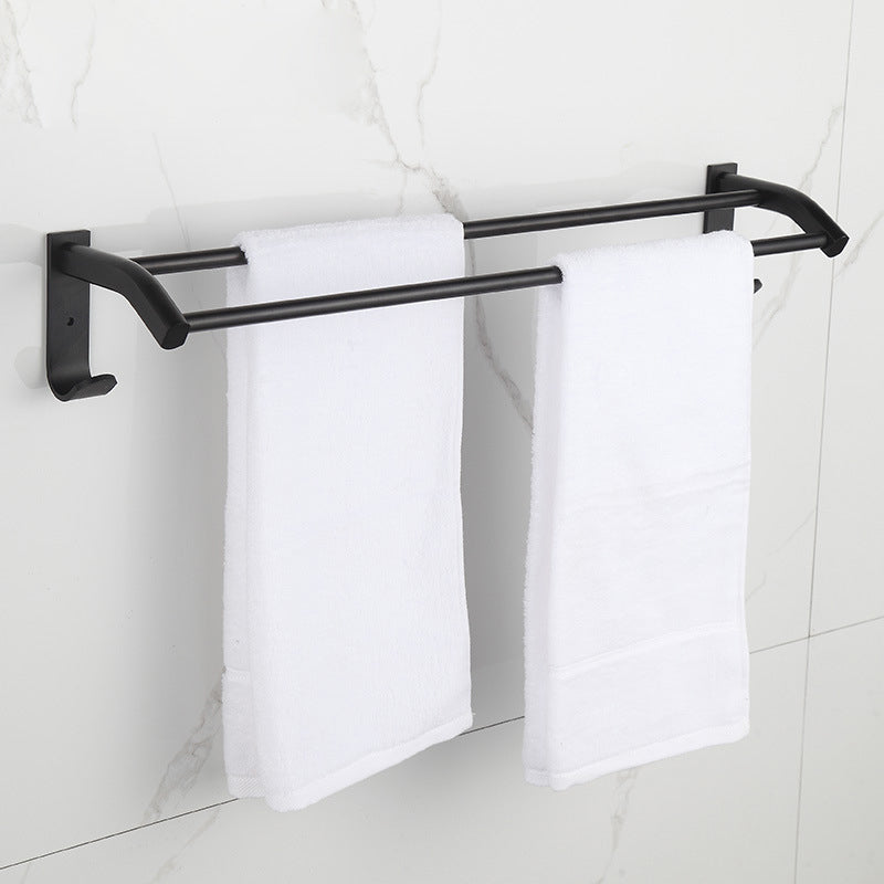 Rynx | Modern Matt Black Bathroom Shelf Paper Holder Bathroom Accessory Set