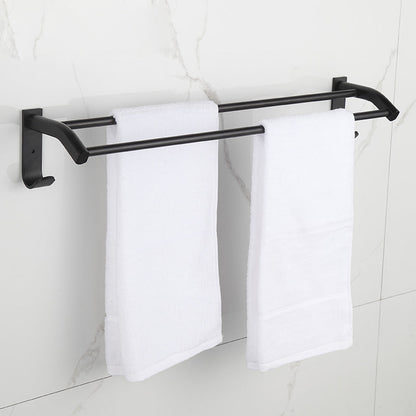 Rynx | Modern Matt Black Bathroom Shelf Paper Holder Bathroom Accessory Set