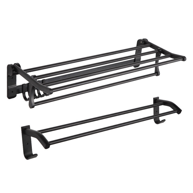 Rynx | Modern Matt Black Bathroom Shelf Paper Holder Bathroom Accessory Set