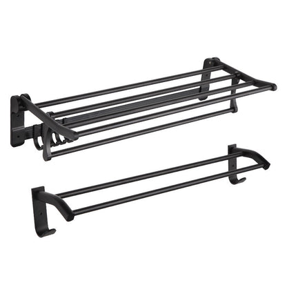 Rynx | Modern Matt Black Bathroom Shelf Paper Holder Bathroom Accessory Set