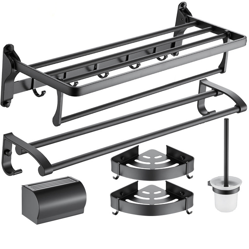 Rynx | 6-piece contemporary bathroom accessory set bathroom shelf/towel bar paper holder included