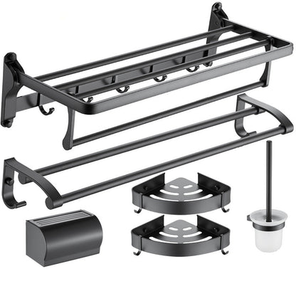 Rynx | 6-piece contemporary bathroom accessory set bathroom shelf/towel bar paper holder included