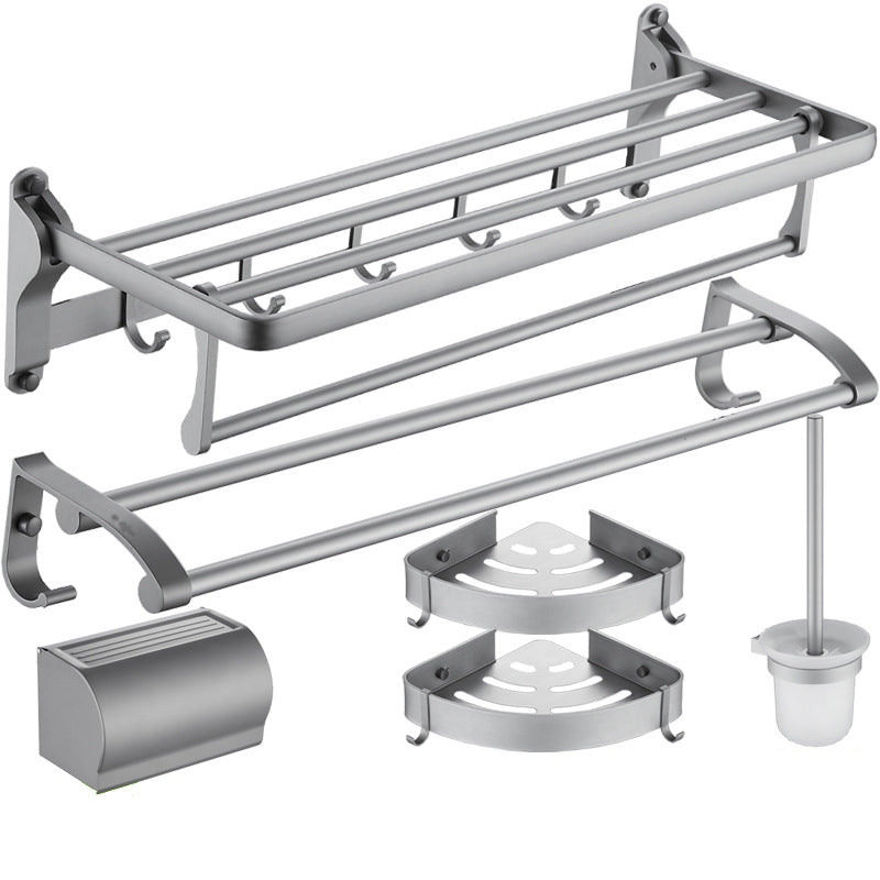 Rynx | 6-piece contemporary bathroom accessory set bathroom shelf/towel bar paper holder included