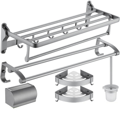 Rynx | 6-piece contemporary bathroom accessory set bathroom shelf/towel bar paper holder included