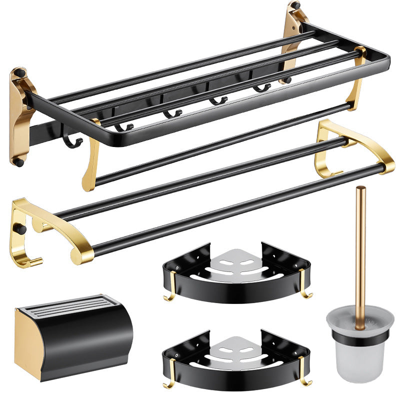 Rynx | 6-piece contemporary bathroom accessory set bathroom shelf/towel bar paper holder included