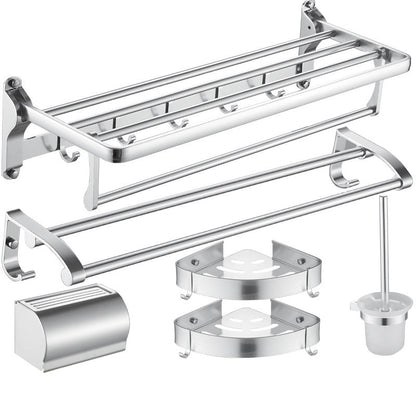 Rynx | 6-piece contemporary bathroom accessory set bathroom shelf/towel bar paper holder included