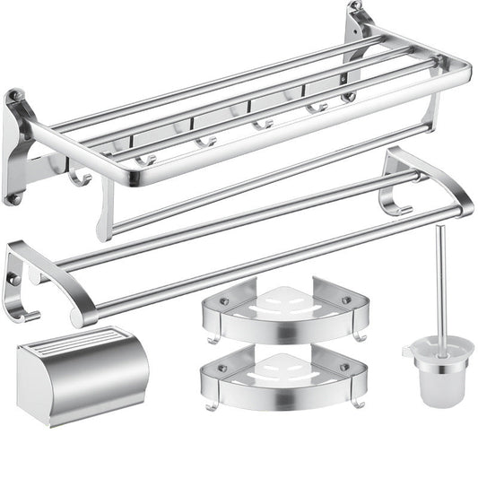 Rynx | 6-piece contemporary bathroom accessory set bathroom shelf/towel bar paper holder included