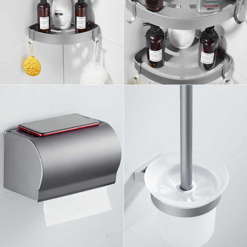 Rynx | 6-piece contemporary bathroom accessory set bathroom shelf/towel bar paper holder included
