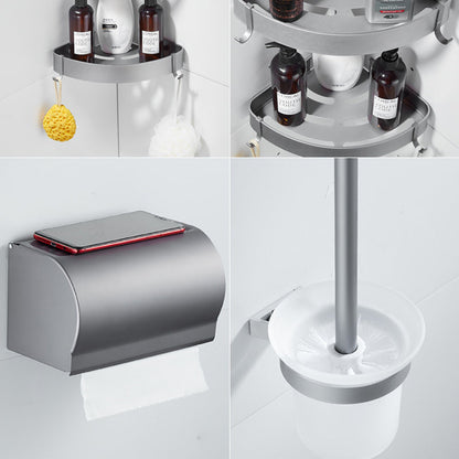 Rynx | 6-piece contemporary bathroom accessory set bathroom shelf/towel bar paper holder included