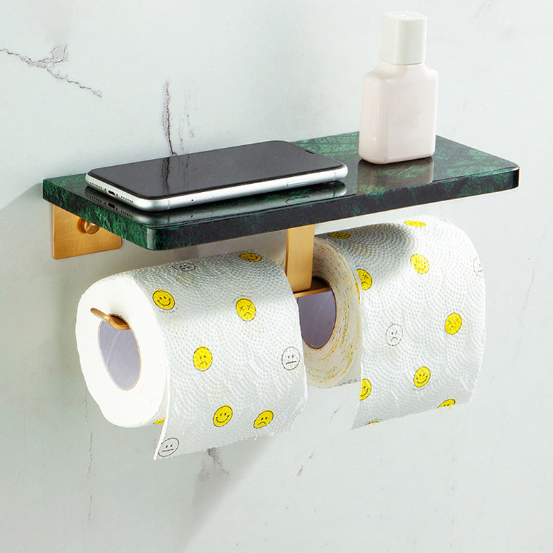 Rynx | Golden Bath Hardware Set Brass & Marble Bathroom Accessories Set