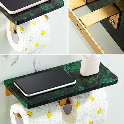 Rynx | Golden Bath Hardware Set Brass & Marble Bathroom Accessories Set