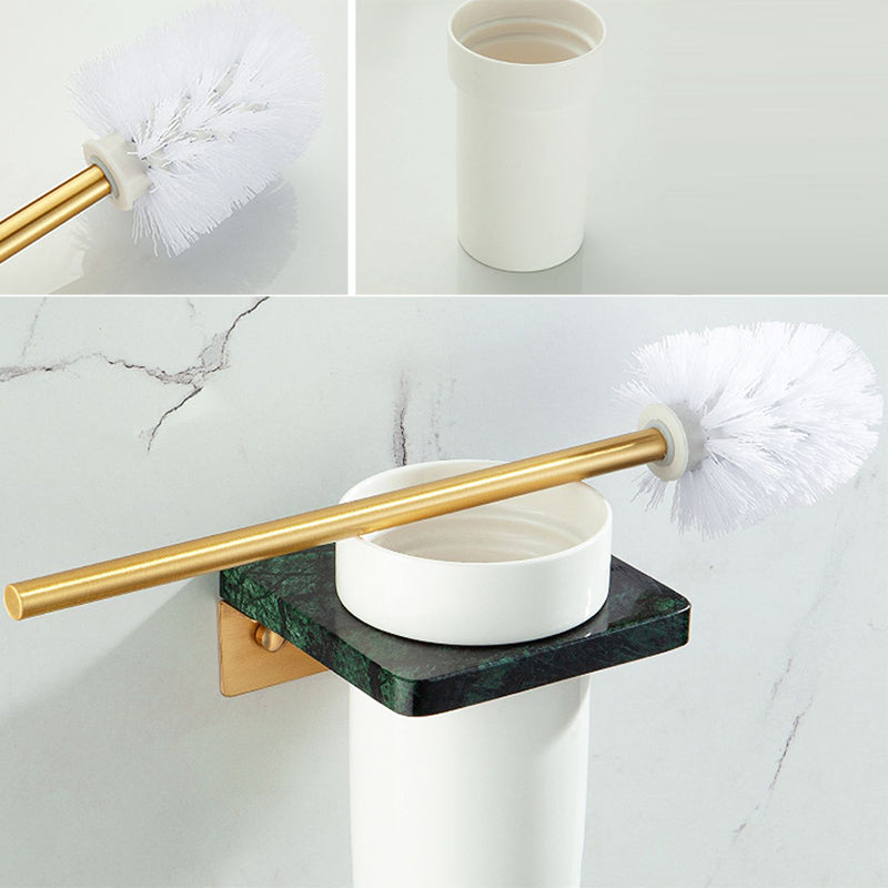 Rynx | Golden Bath Hardware Set Brass & Marble Bathroom Accessories Set