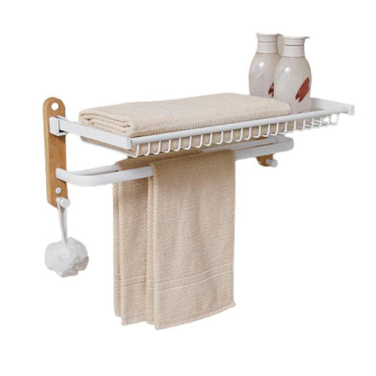 Rynx | Aluminium and Wood Bath Accessories Set White Bathroom Accessories Kit