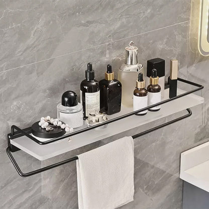 Rynx | Modern Bathroom Accessory Set Bathroom Shelf Towel Holder Black Bathroom Accessory Set