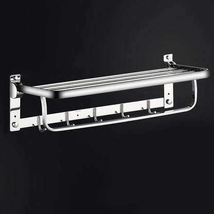 Rynx | Classic Polished Chrome Bathroom Accessory Set Towel Holder/Paper Holder/Robe Hooks Included