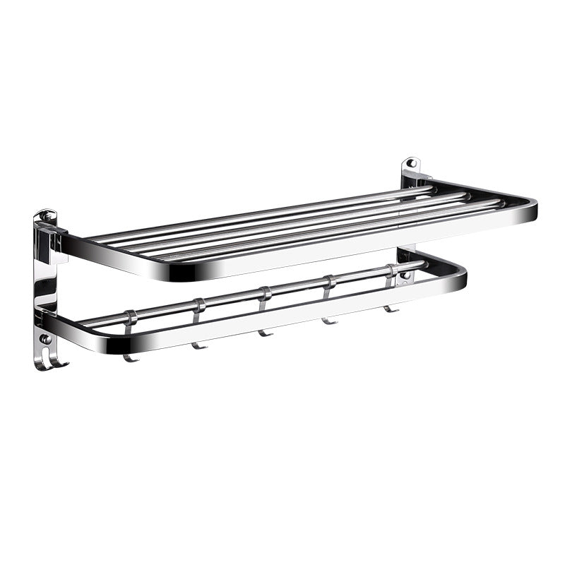 Rynx | Classic Polished Chrome Bathroom Accessory Set Towel Holder/Paper Holder/Robe Hooks Included