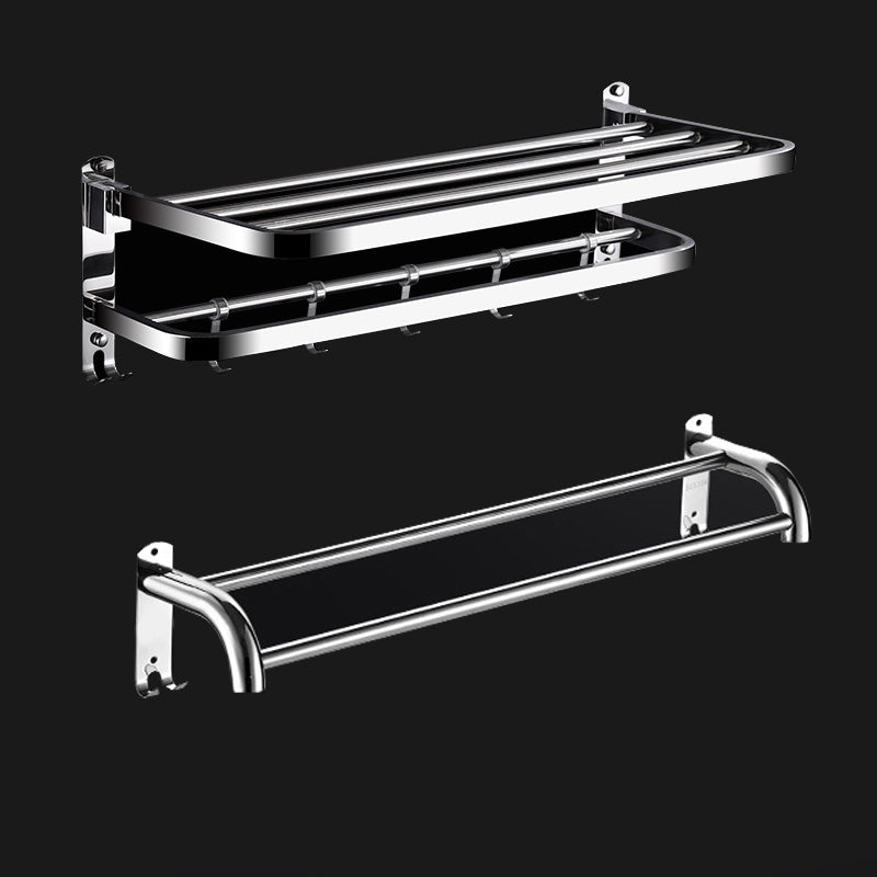 Rynx | Classic Polished Chrome Bathroom Accessory Set Towel Holder/Paper Holder/Robe Hooks Included