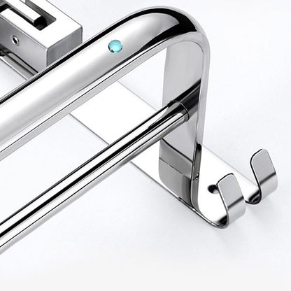 Rynx | Classic Polished Chrome Bathroom Accessory Set Towel Holder/Paper Holder/Robe Hooks Included
