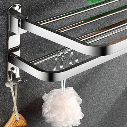 Rynx | Classic Polished Chrome Bathroom Accessory Set Towel Holder/Paper Holder/Robe Hooks Included