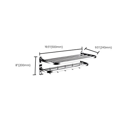 Rynx | Classic Polished Chrome Bathroom Accessory Set Towel Holder/Paper Holder/Robe Hooks Included