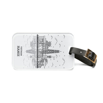 Rynx | Vietnam Elegant Luggage Tag: Stylish Acrylic Tag with Leather Strap