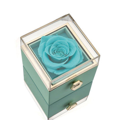 RYNX | [Ideal Gift] Eternal Rose Box - With Engraved Necklace & Artificial Rose