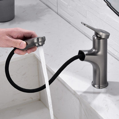 Rynx | Round Modern Sink Faucet with Pull-Out Single-Hole Basin Faucet
