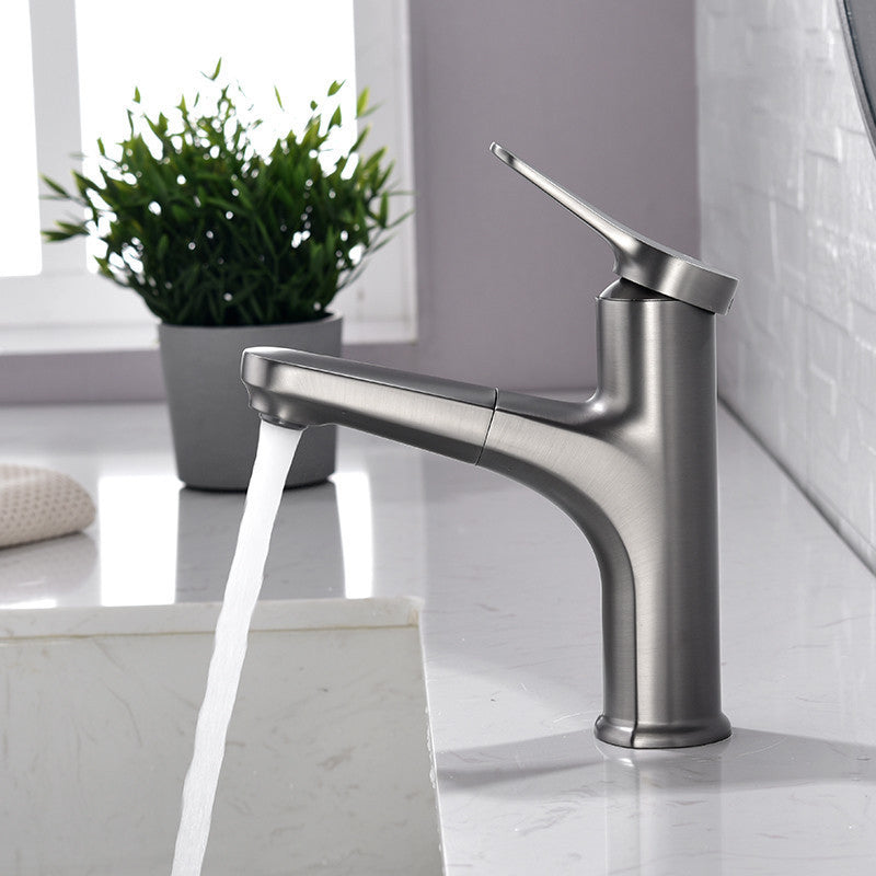 Rynx | Round Modern Sink Faucet with Pull-Out Single-Hole Basin Faucet