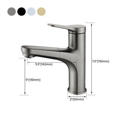 Rynx | Round Modern Sink Faucet with Pull-Out Single-Hole Basin Faucet