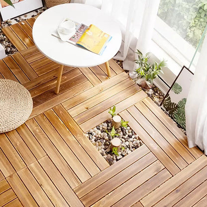 Rynx | Parquet Pine Floor Tile Waterproof Click Lock Traditional Hardwood Floor for Living Room
