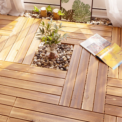 Rynx | Parquet Pine Floor Tile Waterproof Click Lock Traditional Hardwood Floor for Living Room