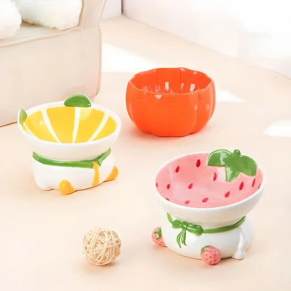 Rynx | Slanted elevated ceramic cat bowl