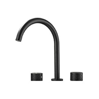 Rynx | Double Handle Tub Filler Deck Mounted High Arc Brass Modern Roman Tub Filler