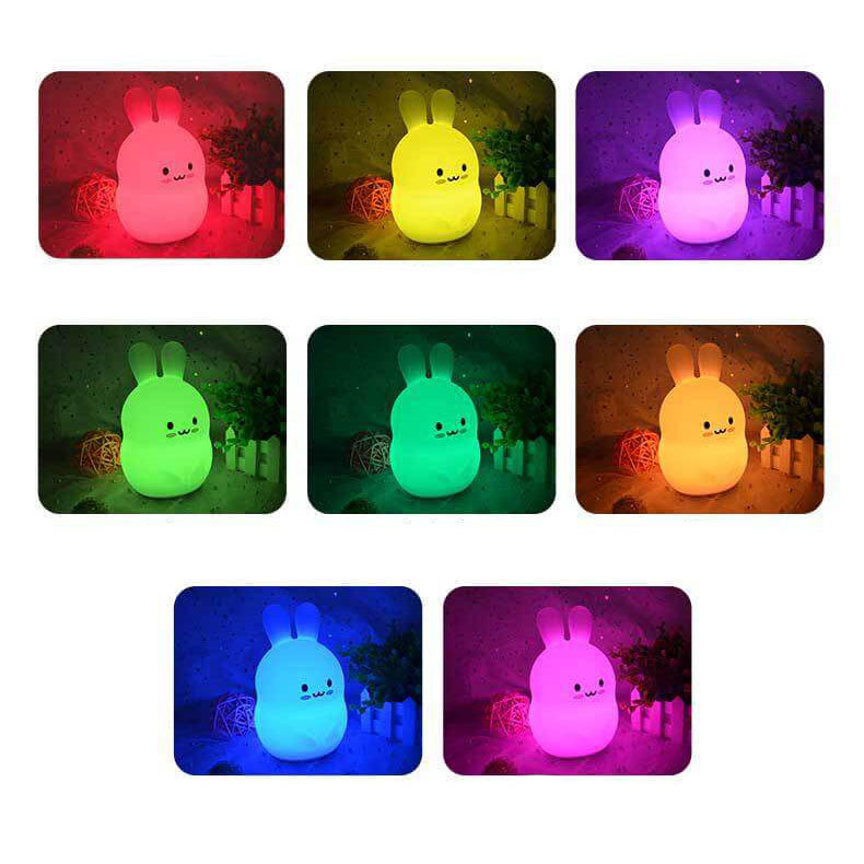 Rynx | Modern Creative Sweet Rabbit Pat Silicone USB LED Night Light Table Lamp