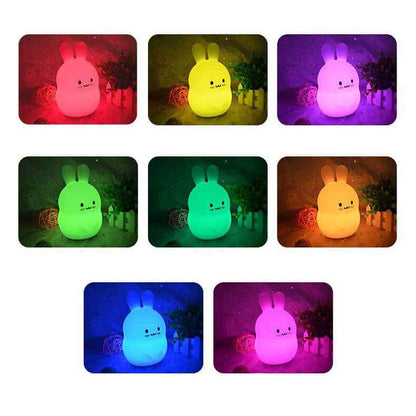 Rynx | Modern Creative Sweet Rabbit Pat Silicone USB LED Night Light Table Lamp