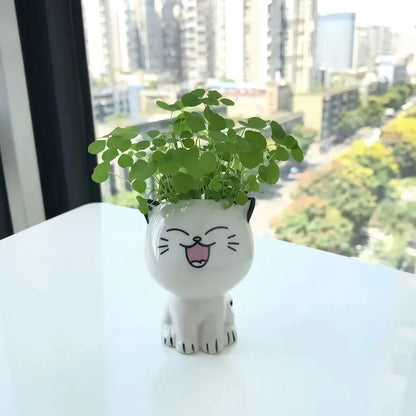 Rynx | Cute Mini Cat-Shaped Ceramic Planter Pot