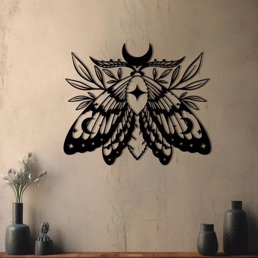 Rynx | LunaMoth - Bohemian Metal Wall Art