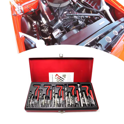 Rynx | Helicoil Thread Repair Kit M5 M6 Metric8 Metric10 M12 Thread Tool Spiral Drill - 131 Pieces