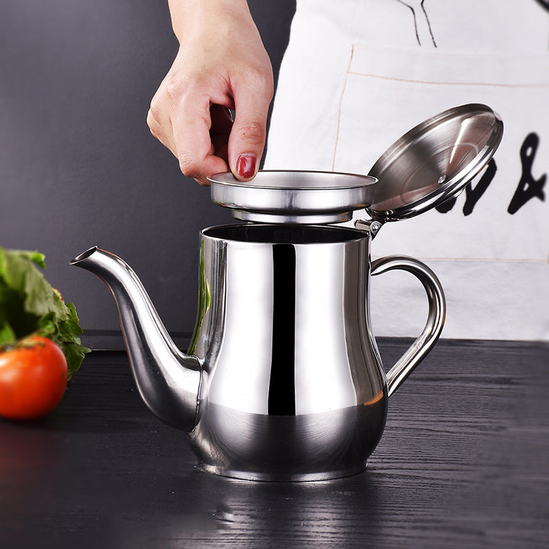 Rynx | Stainless Steel Oil Dispenser, Oil Dispenser with Removable Filter