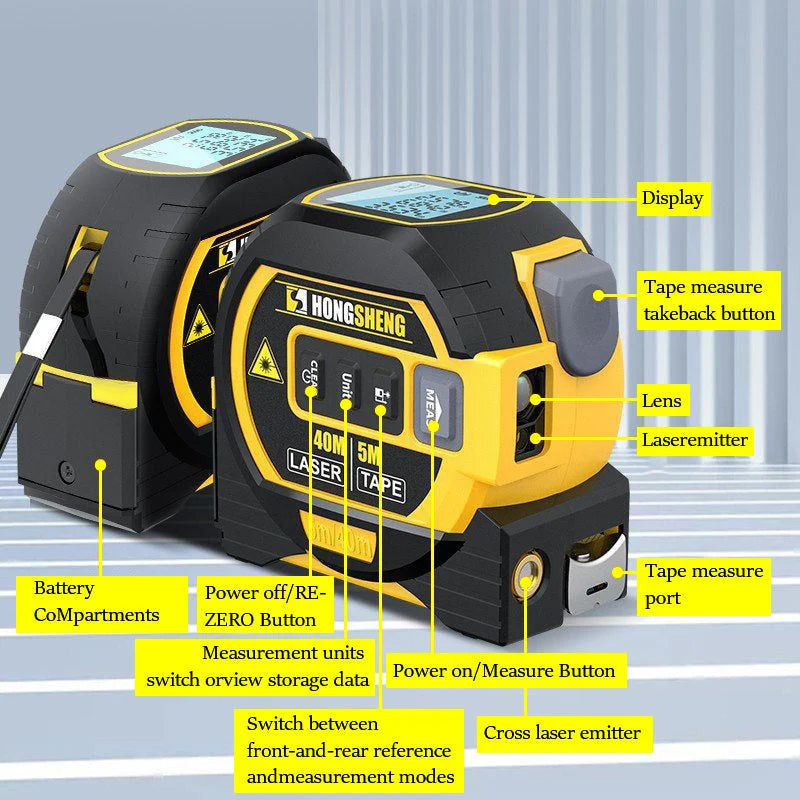 Rynx | 3-in-1 Infrared Laser Tape Measure