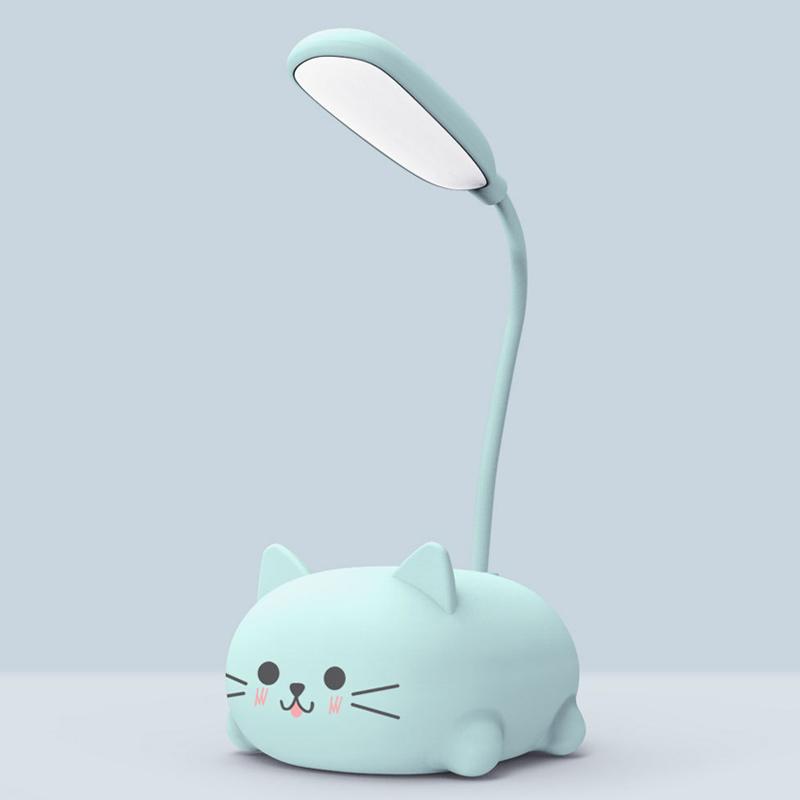 Rynx | Mini Cartoon Cat LED Eye Protection Reading Light USB Rechargeable Desk Lamp