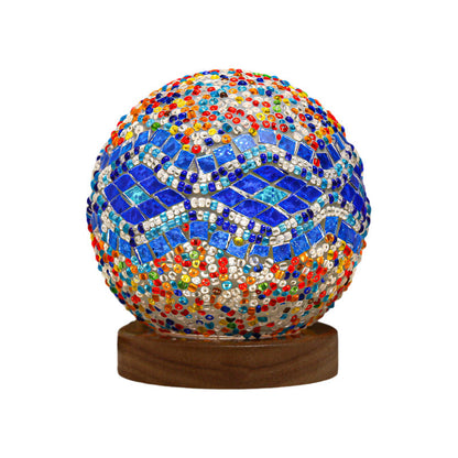 Rynx | Luminara - Spherical LED Dimmable Glass Baroque Table Lamp Mosaic 3.9"