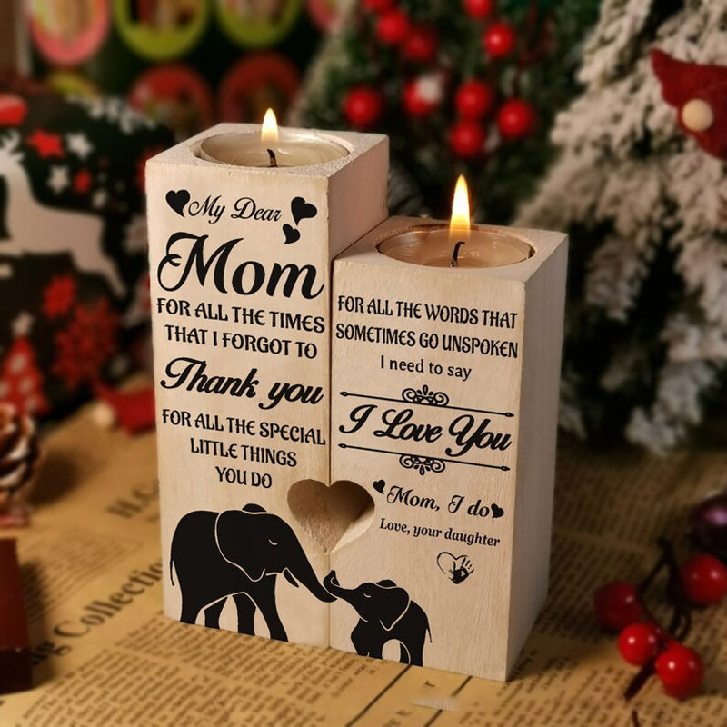 Rynx | LäChle Much More - Wooden Candle Holder With Candle Gift For Your Loved Ones