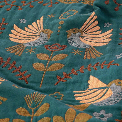 Rynx | Reversible Scandinavian Bird Throw Blanket